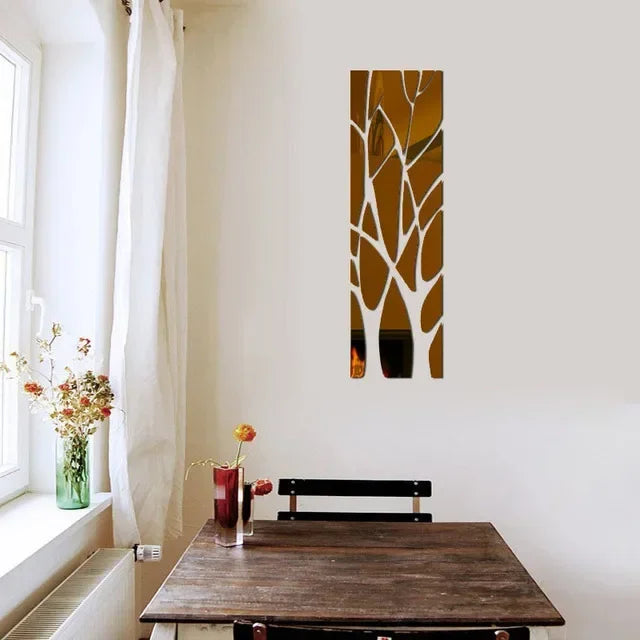 3D Acrylic Lucky Tree Wall Stickers DIY Stickers Art Mirror TV Background Wall Stickers Home Living Room Bedroom Decoration