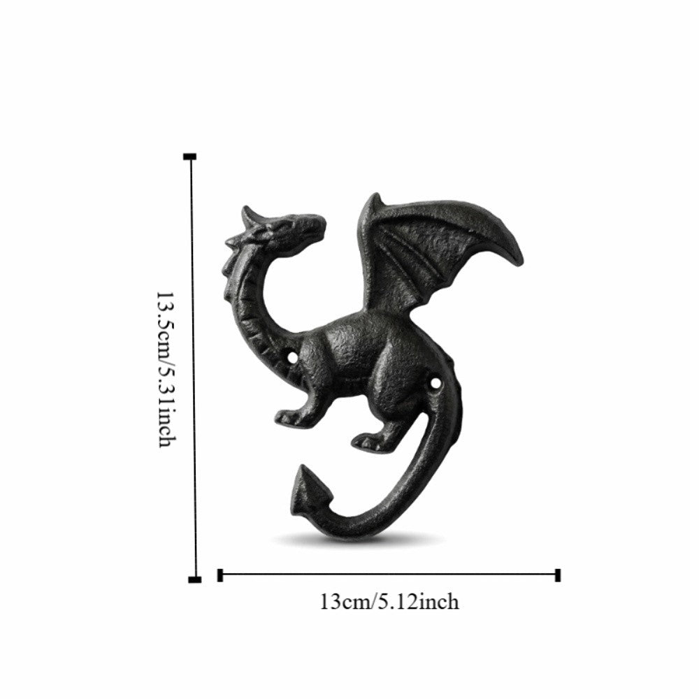 Iron Dragon Tail Key Hook: Creative Wall Mount Hook