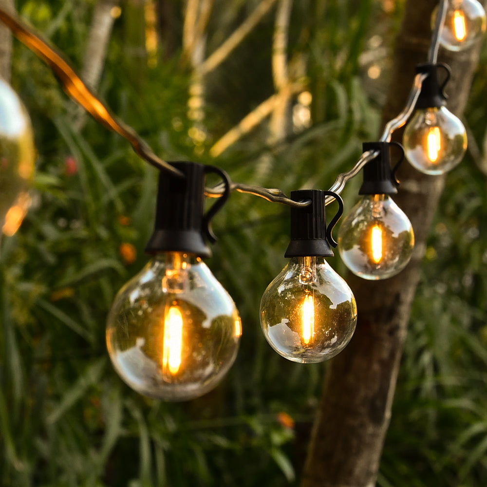 Vintage String Lights: G40 LED Bulb Shatterproof Edison Warm Light