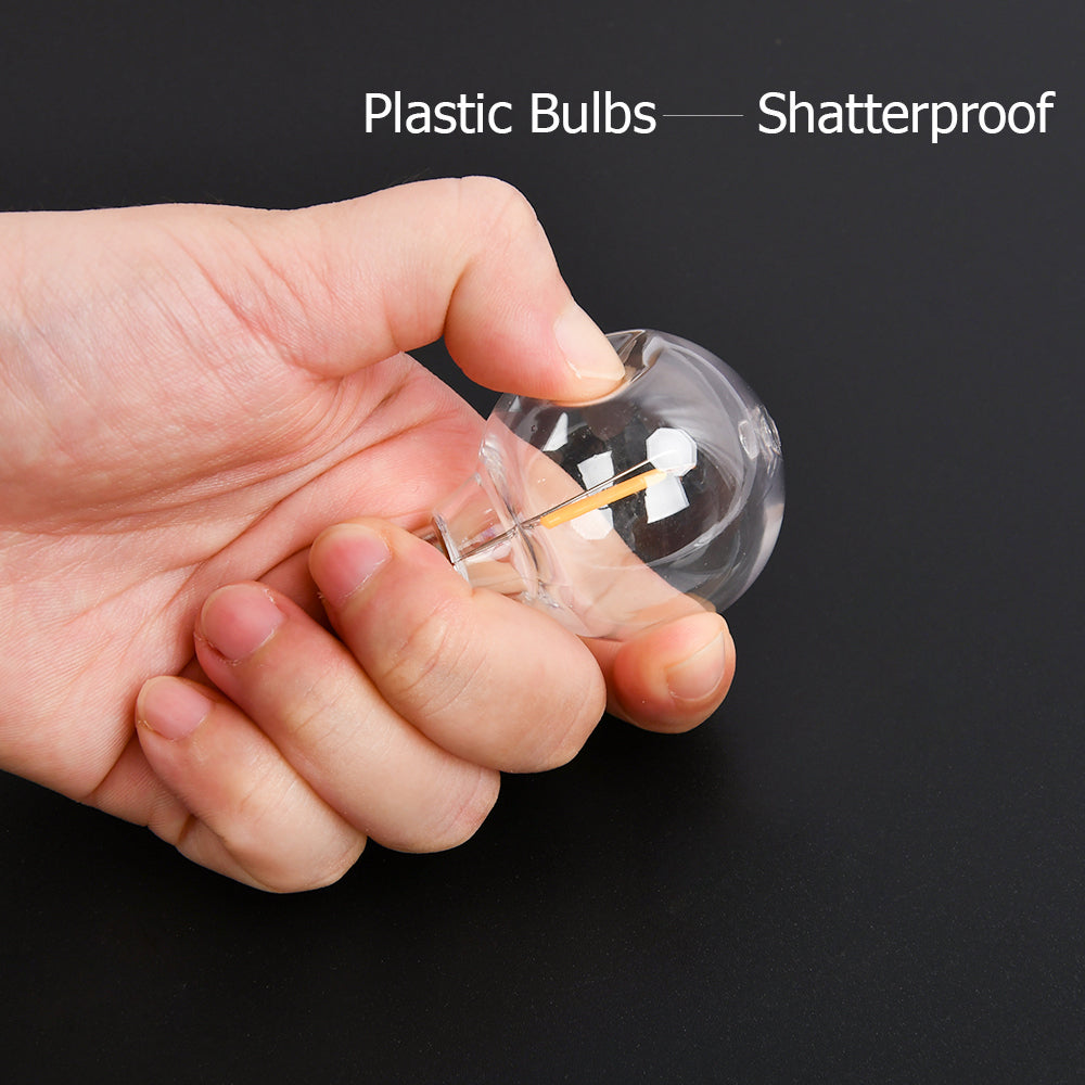 Vintage String Lights: G40 LED Bulb Shatterproof Edison Warm Light