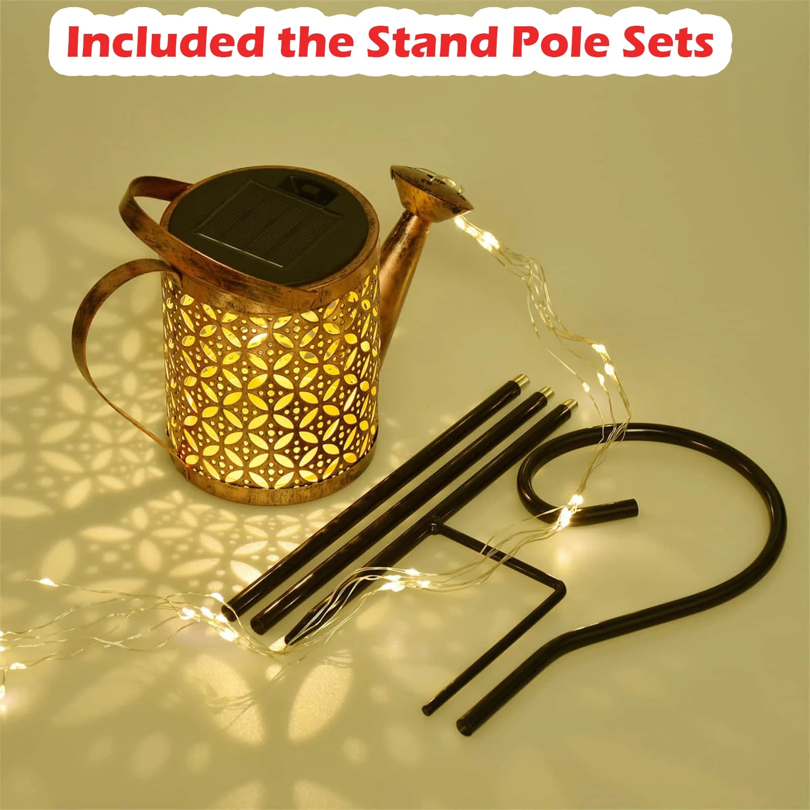 Solar Watering Can Lantern Light Yard Decorations Outdoor Garden Decor Lights Outside Garden Flower Bed Decor Light for Moms Birthday