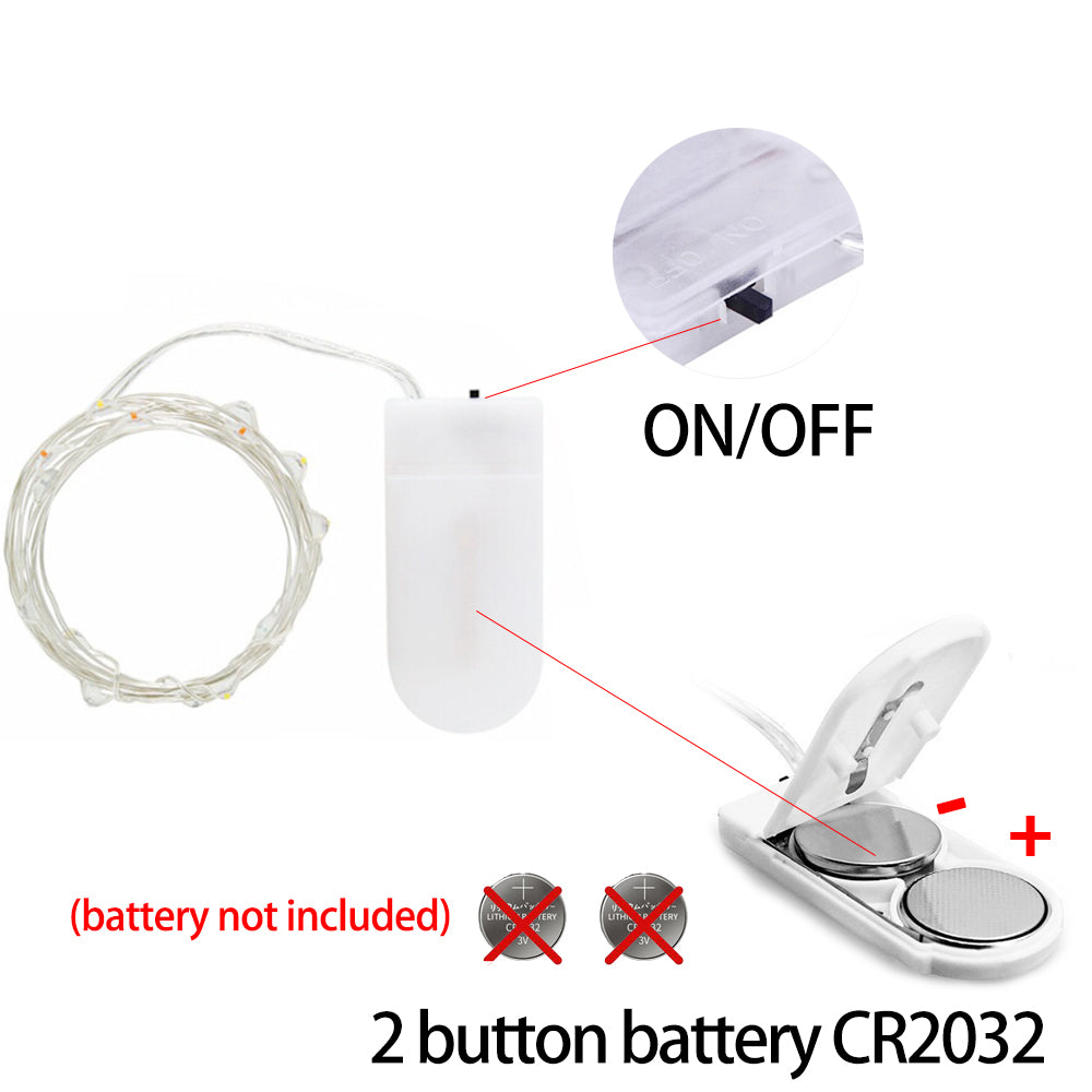 LED Copper Wire Fairy Lights - Waterproof Battery String