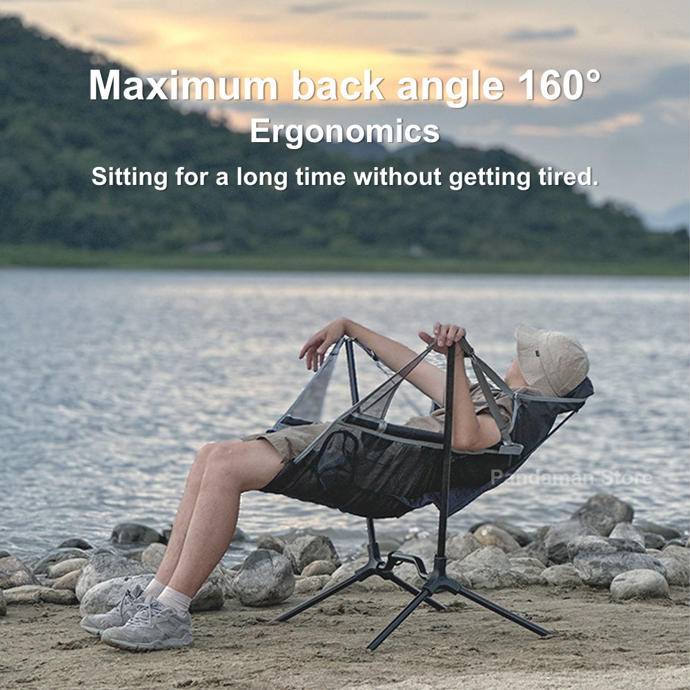 Lightweight Folding Camping Chair - Mesh Seat for Cool Comfort