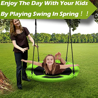 40" Saucer Tree Swing - 500Lb Capacity, Waterproof, Adjustable