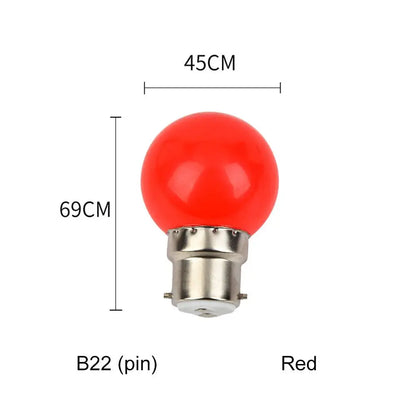 3W LED Light Bulbs: E27 B22 Colorful G45 Globe Home Decor Light