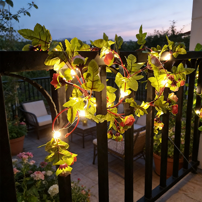Flower Green Leaf String Lights - Wedding & Home Decor