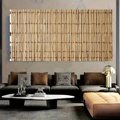 Retro Wooden Rod Fence Tapestry Bamboo Screen Pattern Studio Live Streaming Party Decoration Photography Background Banner