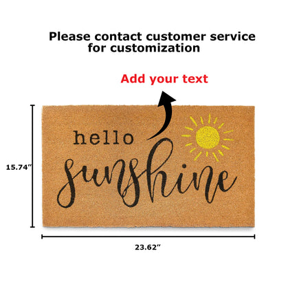 Outdoor Rug: Sunshine Summer Doormat - Non-Slip Sun Pattern Welcome Mat