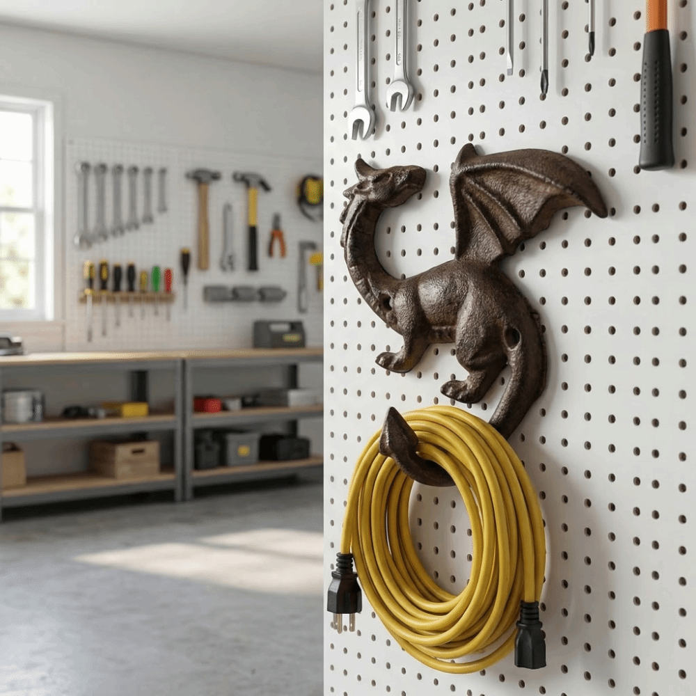 Iron Dragon Tail Key Hook: Creative Wall Mount Hook