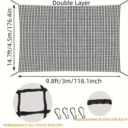 Safety Net, Climbing Cargo Net, Playground Safety Net, Back Yard Net, Treehouse Accessories Outdoor Equipment Set Double Layers