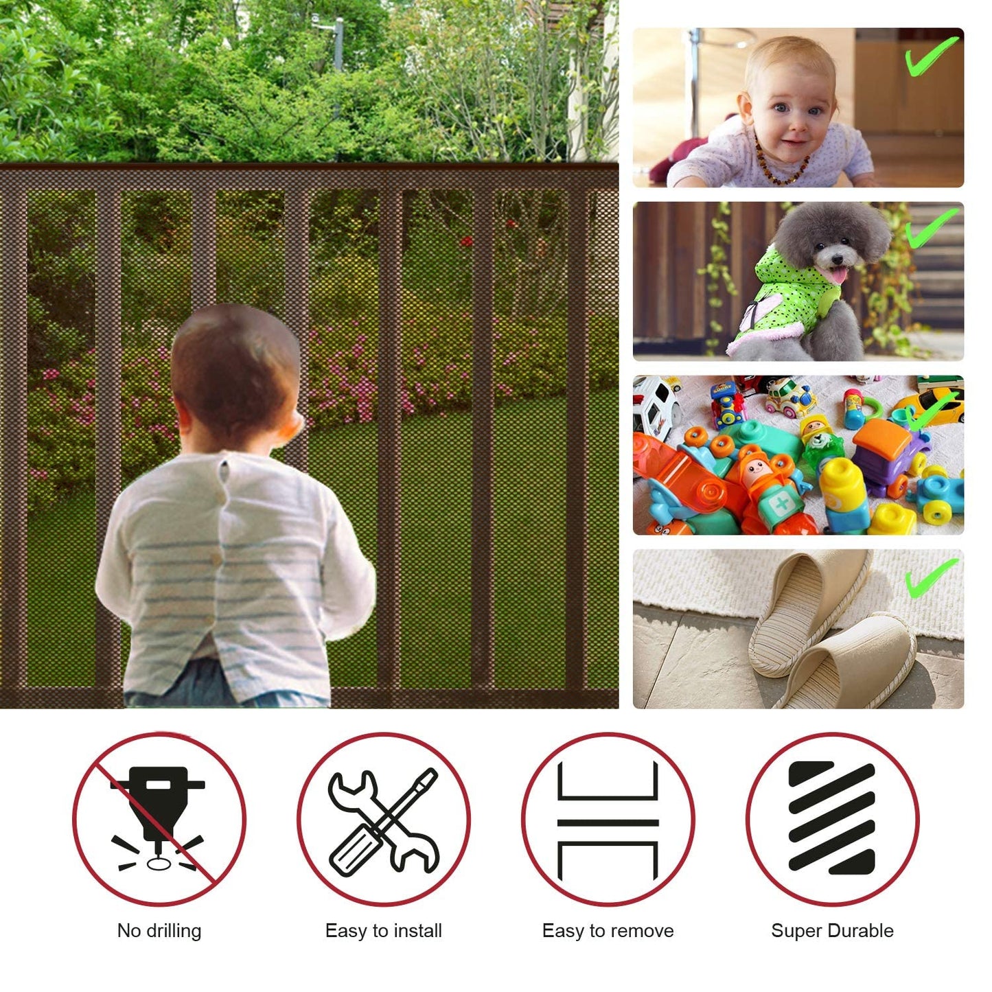 Safety Net: Banister Guard, Baby Proof Balcony & Stairway