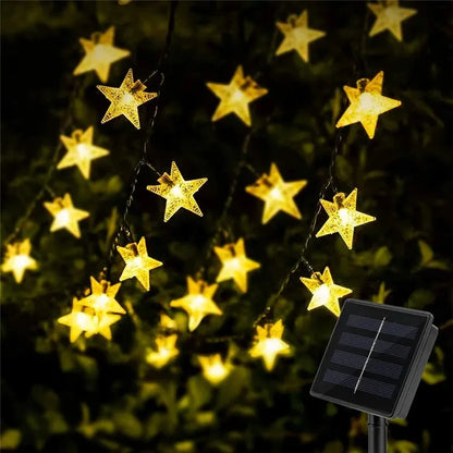 LED Star fairy Solar Lamp Power LED String Fairy Lights Solar Garlands Garden Christmas Wedding Decor For Outdoor