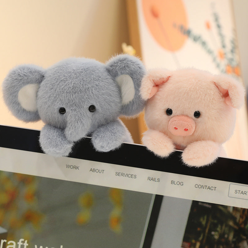 Plush Toys: Plush Animal Desktop Companions - Cute Cat, Fox, Pig & More