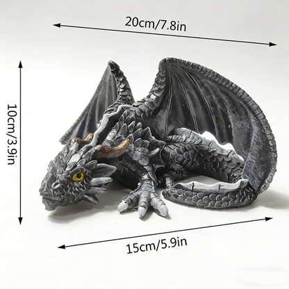 Resin Dragon Sculpture - Gothic Garden Guardian