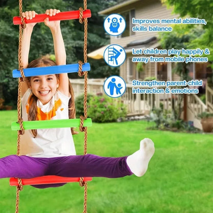 Durable PE Climbing Ladder Swing Colorful Kid Toy Practical Play Equipment Suitable For Indoor Outdoor Home Courtyard Daily Play