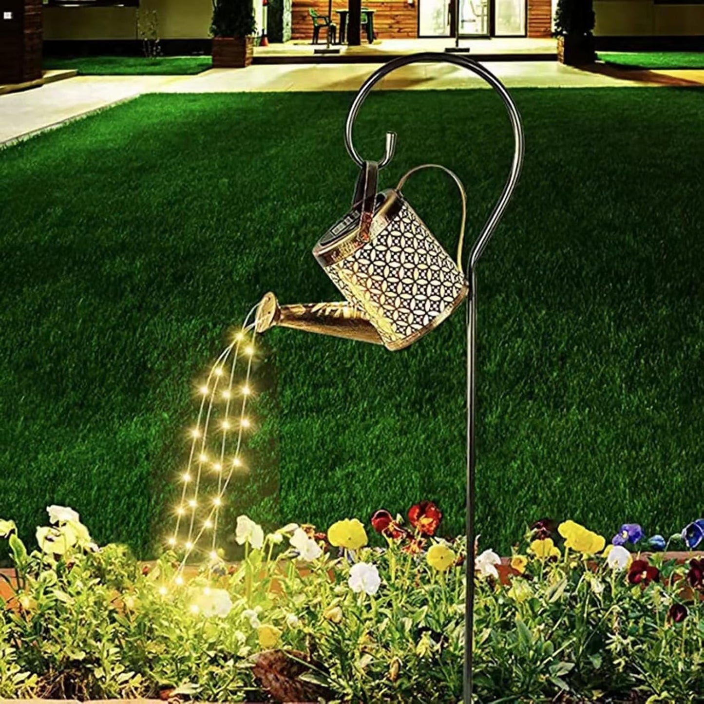 Solar Watering Can Lantern Light Yard Decorations Outdoor Garden Decor Lights Outside Garden Flower Bed Decor Light for Moms Birthday