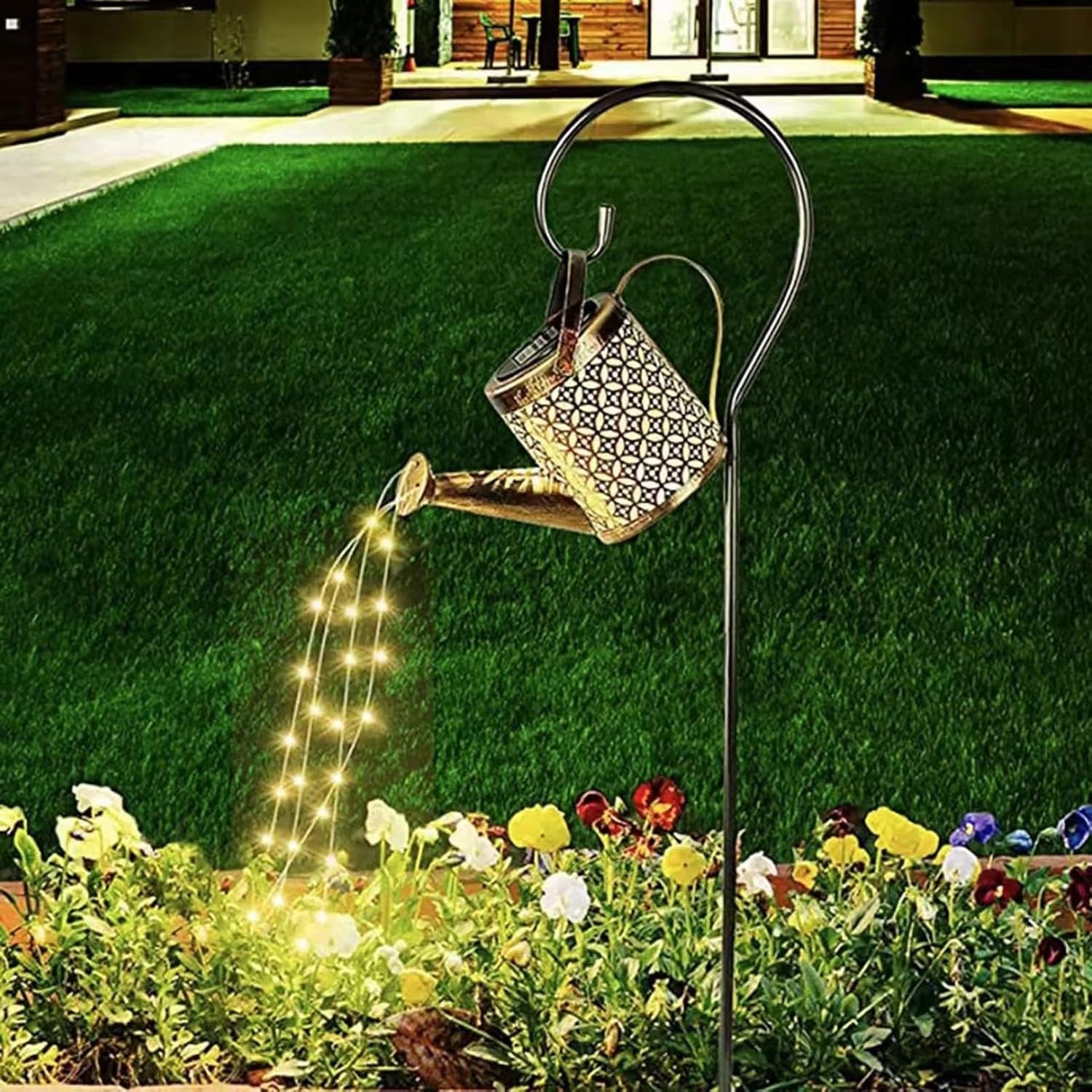 Solar Watering Can Lantern Light Yard Decorations Outdoor Garden Decor Lights Outside Garden Flower Bed Decor Light for Moms Birthday