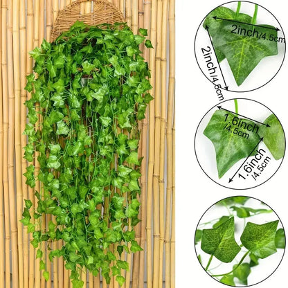 Fake Plants: Artificial Ivy Vine Garland - Lush Green Decor