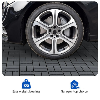44-Piece Pack of Plastic Lock Floor Tiles, Lock Terrace Tiles, Ideal for Garden, Walkway, Balcony, Patio and Porch Decor