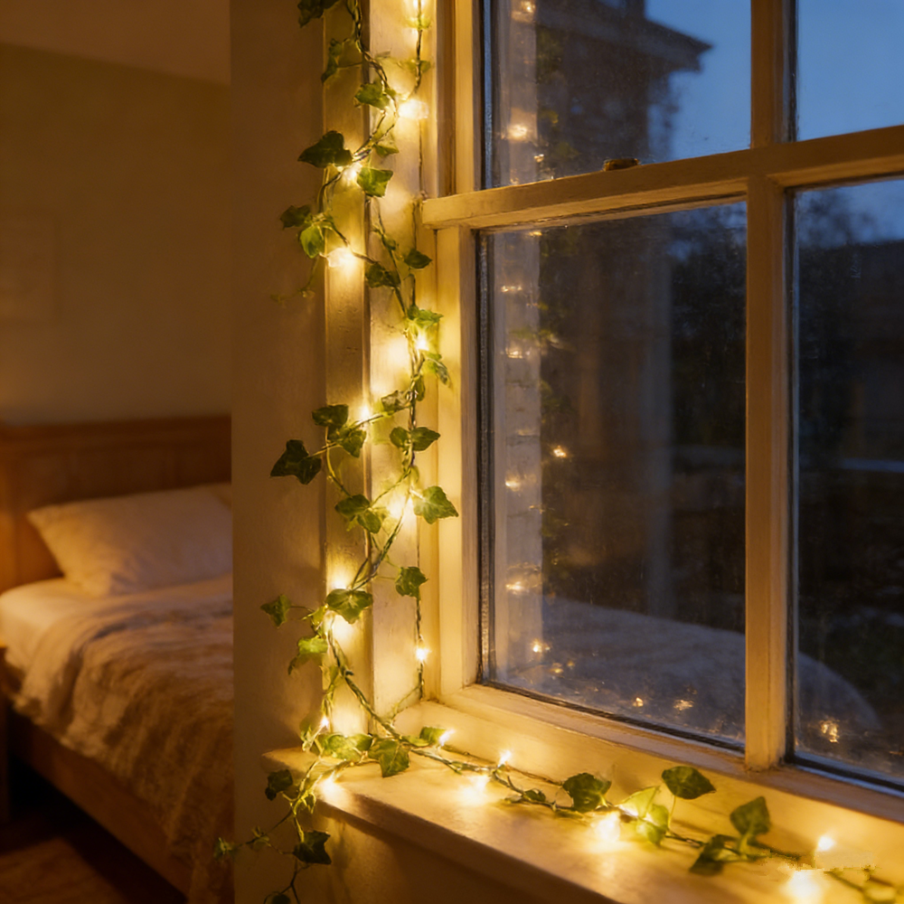 Flower Green Leaf String Lights - Wedding & Home Decor
