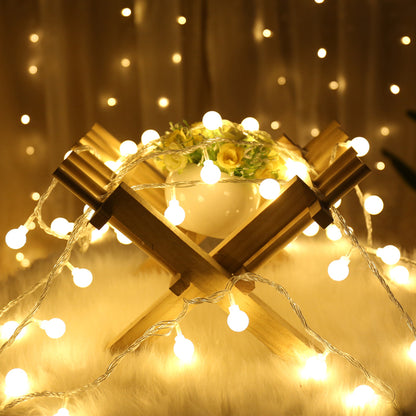 LED Ball Wreath String Lights - USB/Battery Powered