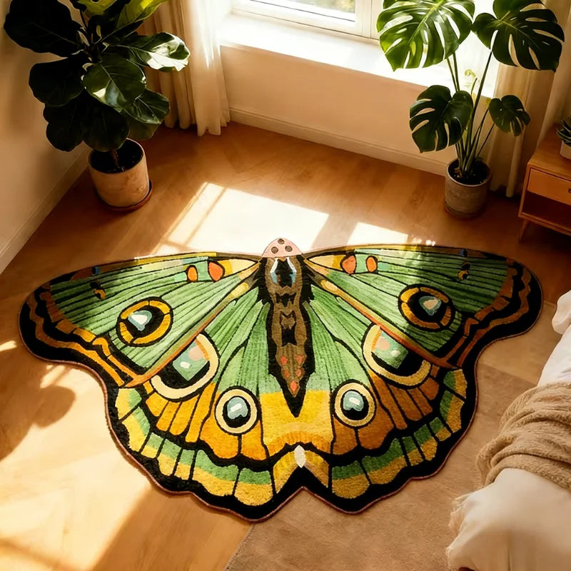 Irregular Shape Carpets for Living Room Butterfly Pattern Bedroom Decor Plush Carpet Home Fluffy Soft Floor Mat Thick Lounge Rug
