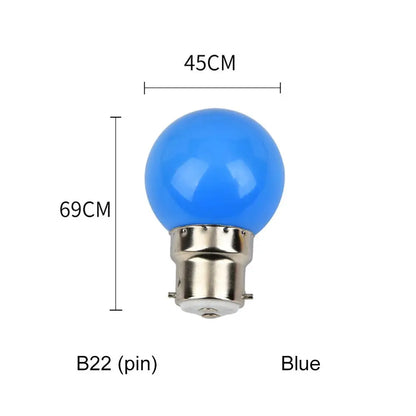 3W LED Light Bulbs: E27 B22 Colorful G45 Globe Home Decor Light