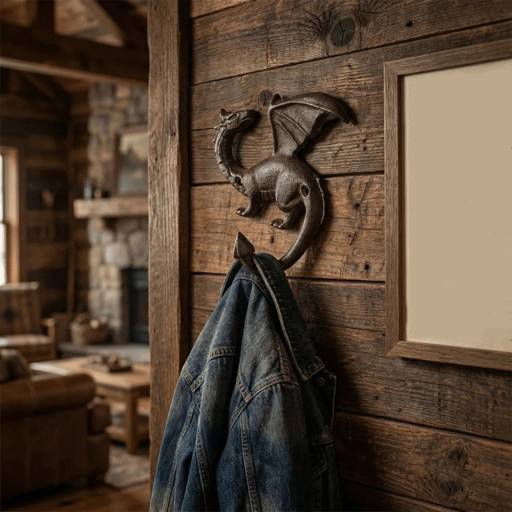Iron Dragon Tail Key Hook: Creative Wall Mount Hook