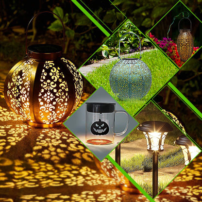 Solar Panel Lantern Tops: Outdoor Pathway Lighting
