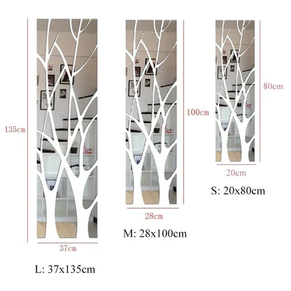 3D Acrylic Lucky Tree Wall Stickers DIY Stickers Art Mirror TV Background Wall Stickers Home Living Room Bedroom Decoration