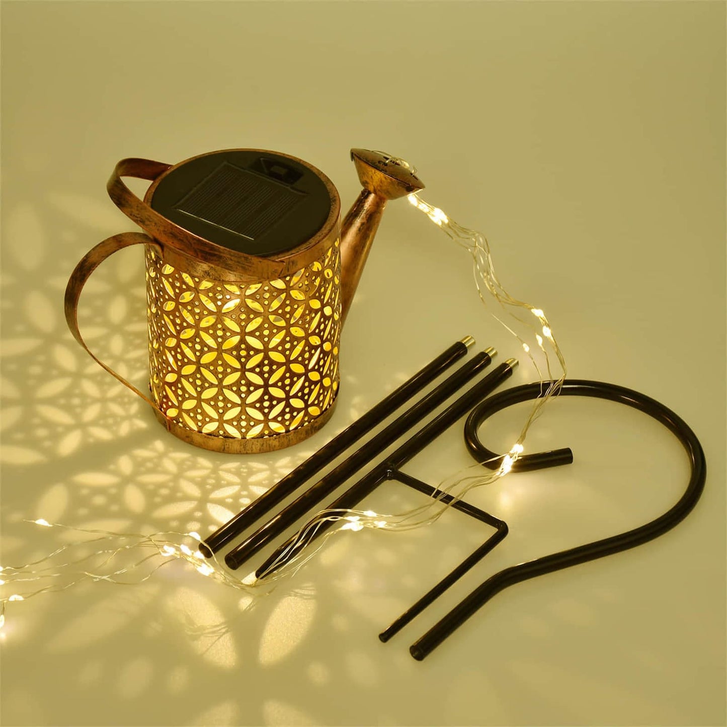 Solar Watering Can Lantern Light Yard Decorations Outdoor Garden Decor Lights Outside Garden Flower Bed Decor Light for Moms Birthday