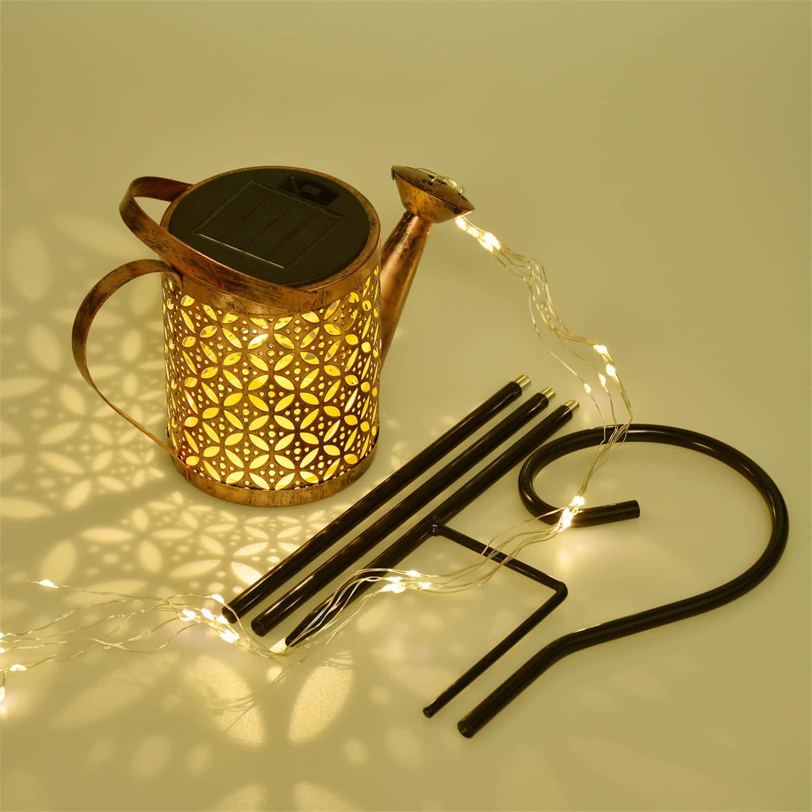 Solar Watering Can Lantern Light Yard Decorations Outdoor Garden Decor Lights Outside Garden Flower Bed Decor Light for Moms Birthday