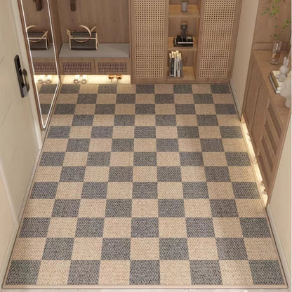 Outdoor Rug: Crystal Velvet Checkered Carpet - Soft, Slip-Resistant Decor