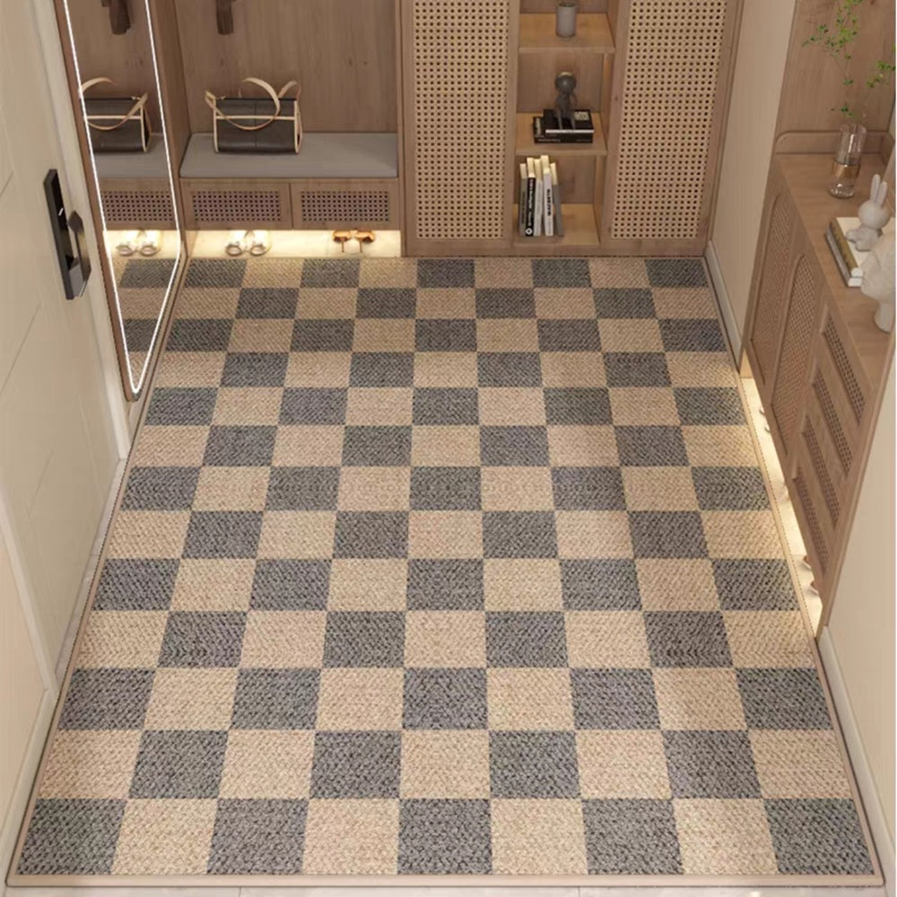 Outdoor Rug: Crystal Velvet Checkered Carpet - Soft, Slip-Resistant Decor