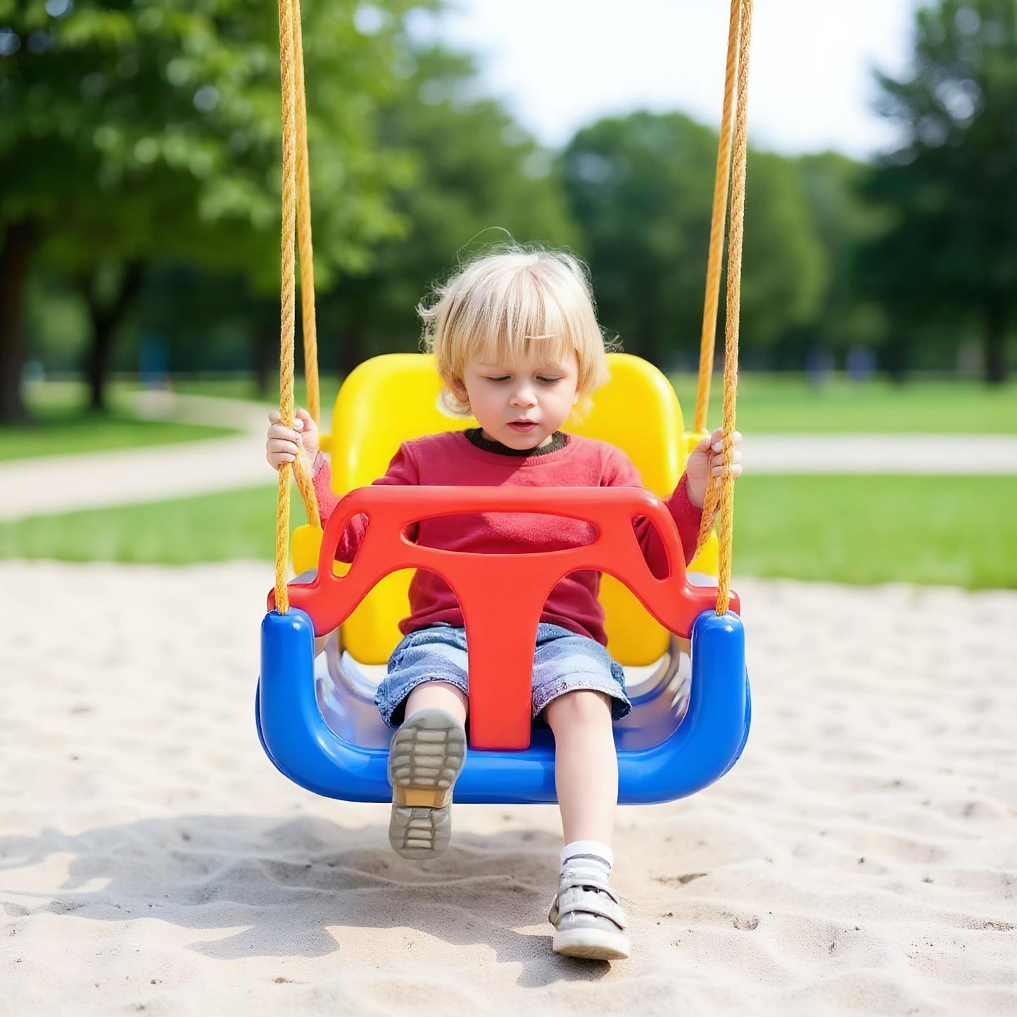 Swing Seat: Outdoor Toddler Swing Chair - Adjustable & Safe Play Fun