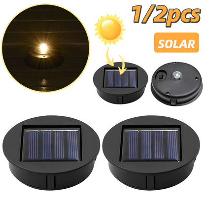 Solar Panel Lantern Tops: Outdoor Pathway Lighting