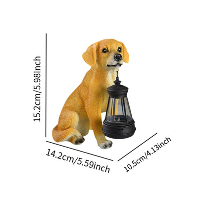 Garden Statue with Solar Lights - Modern Animal Figurine
