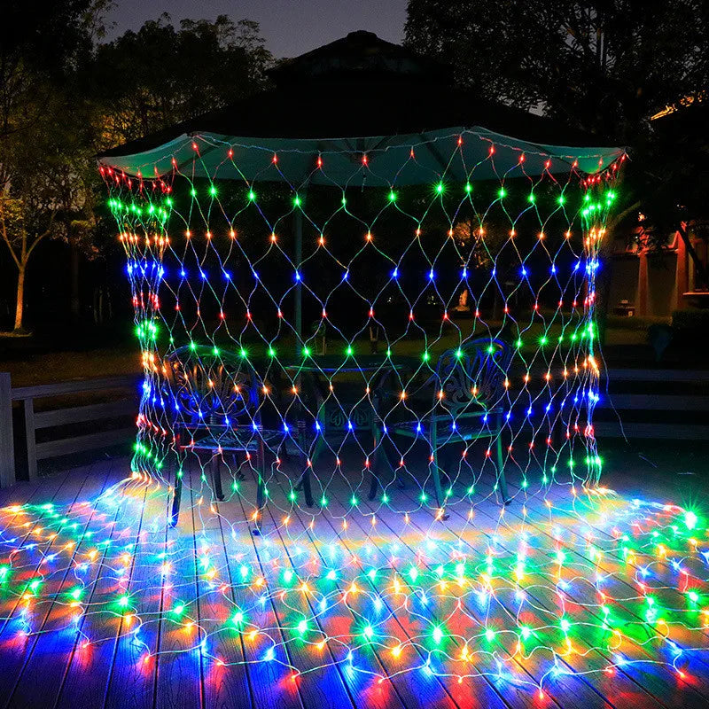Solar or EU Plug Led Light Outdoor 3*2m Waterproof Lights Solar Panel Net Garland Garden Fairy Lawn Street Decoration Lamp