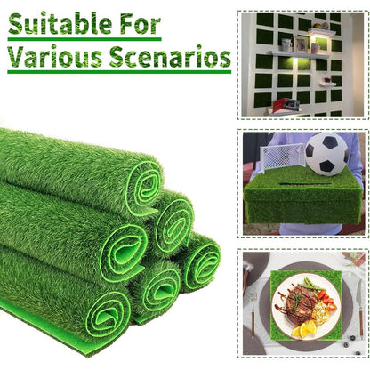 Artificial Grass Squares 6x6" - DIY Mini Garden Decor