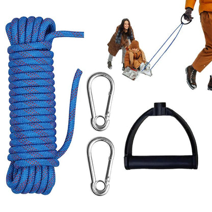 Outdoor Climbing Rope 8mm - High Strength with Carabiners