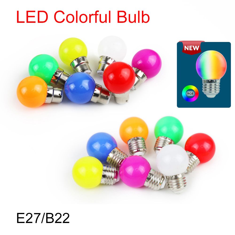 3W LED Light Bulbs: E27 B22 Colorful G45 Globe Home Decor Light