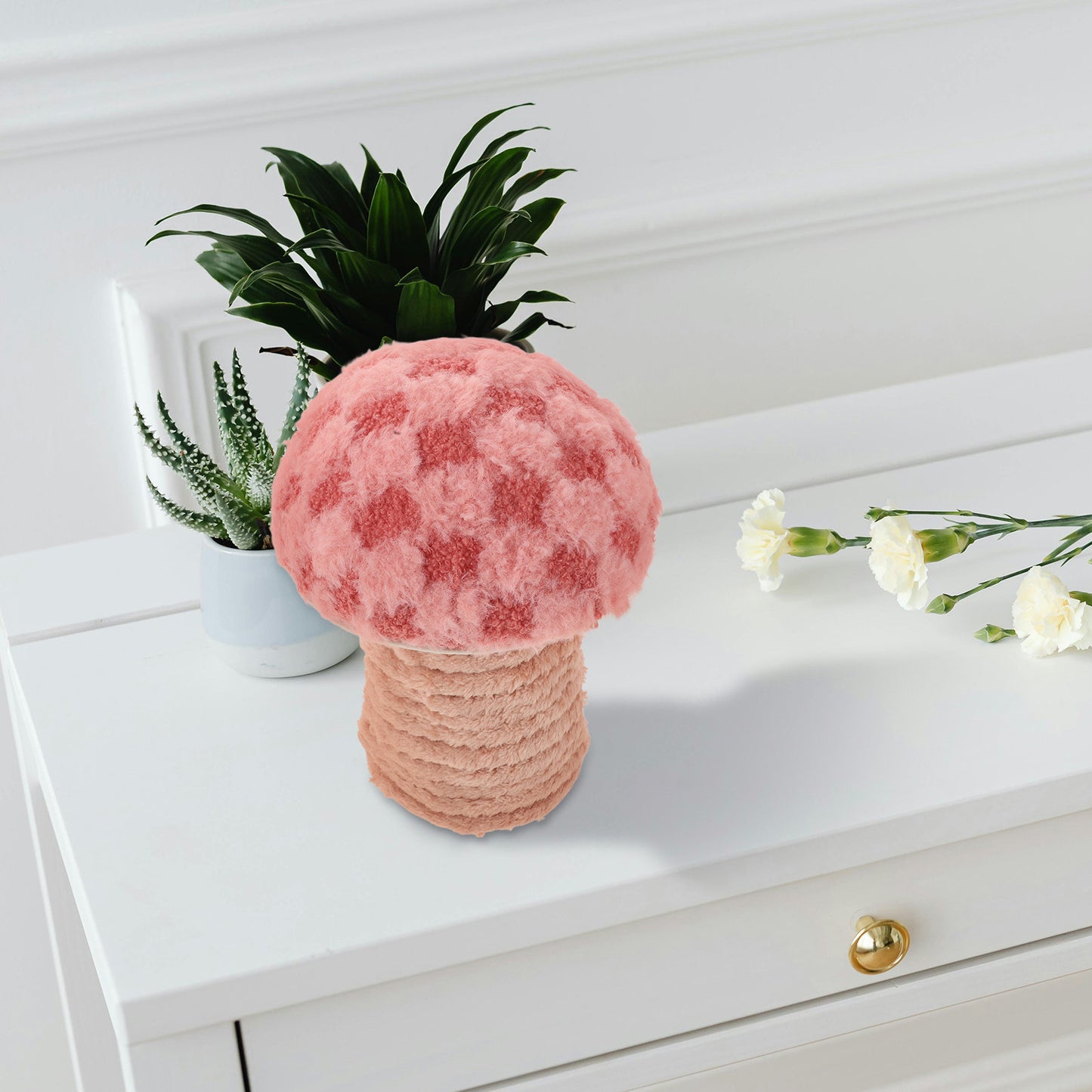 Large Mushroom Pillow - Soft Stuffed Cushion for Home Decor
