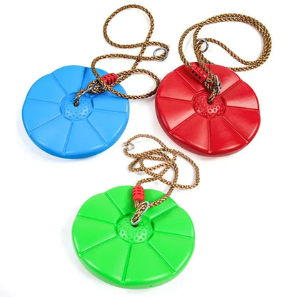 Safe Children's Disc Swing Outdoor Tree Hanging Disc Rope Swing Set Backyard Garden Swing Kid's Sensory Integration Training