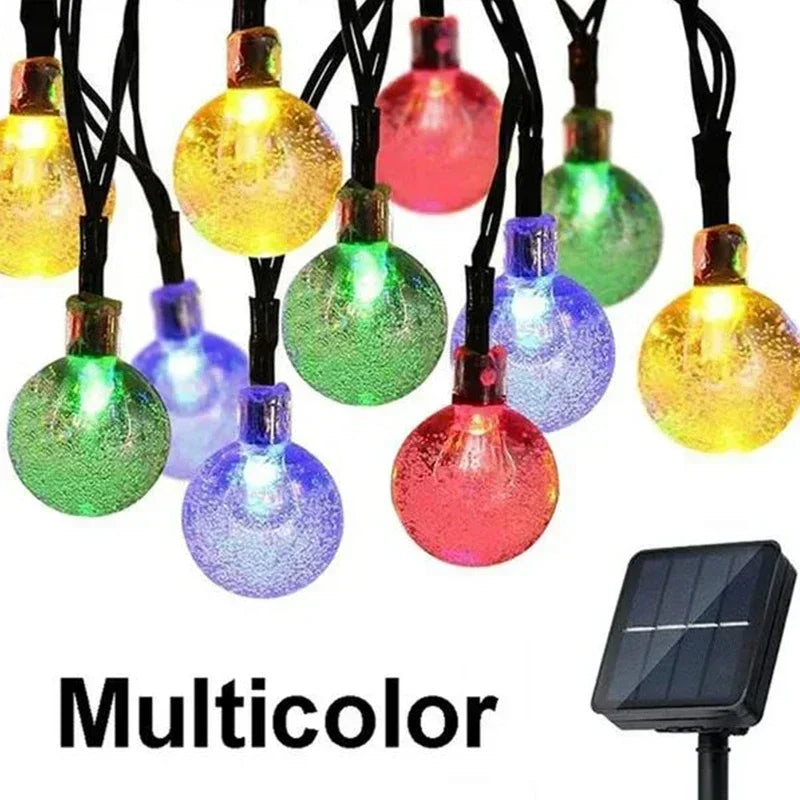 Solar String Lights - 8 Modes Waterproof Crystal Fairy