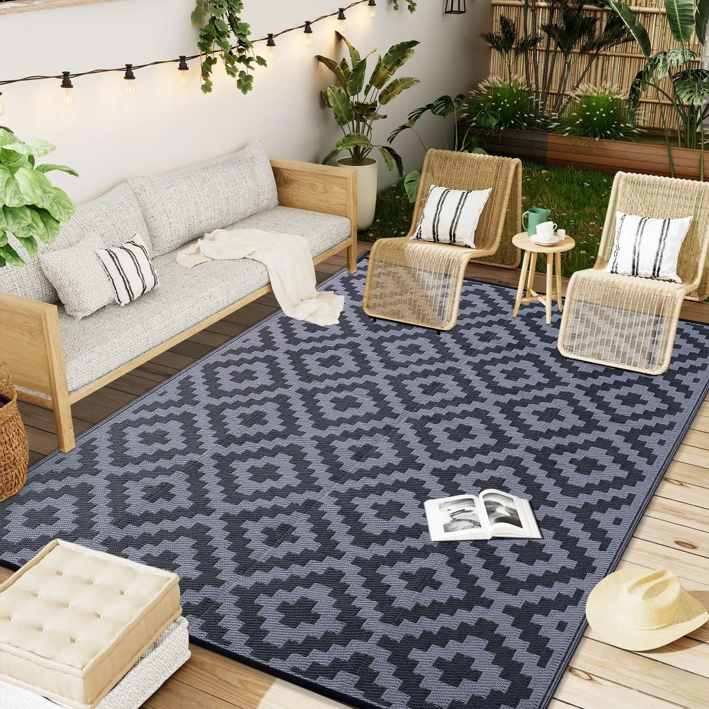 Outdoor Carpet: Reversible Outdoor RV Mat - Waterproof, Non-Slip Rug