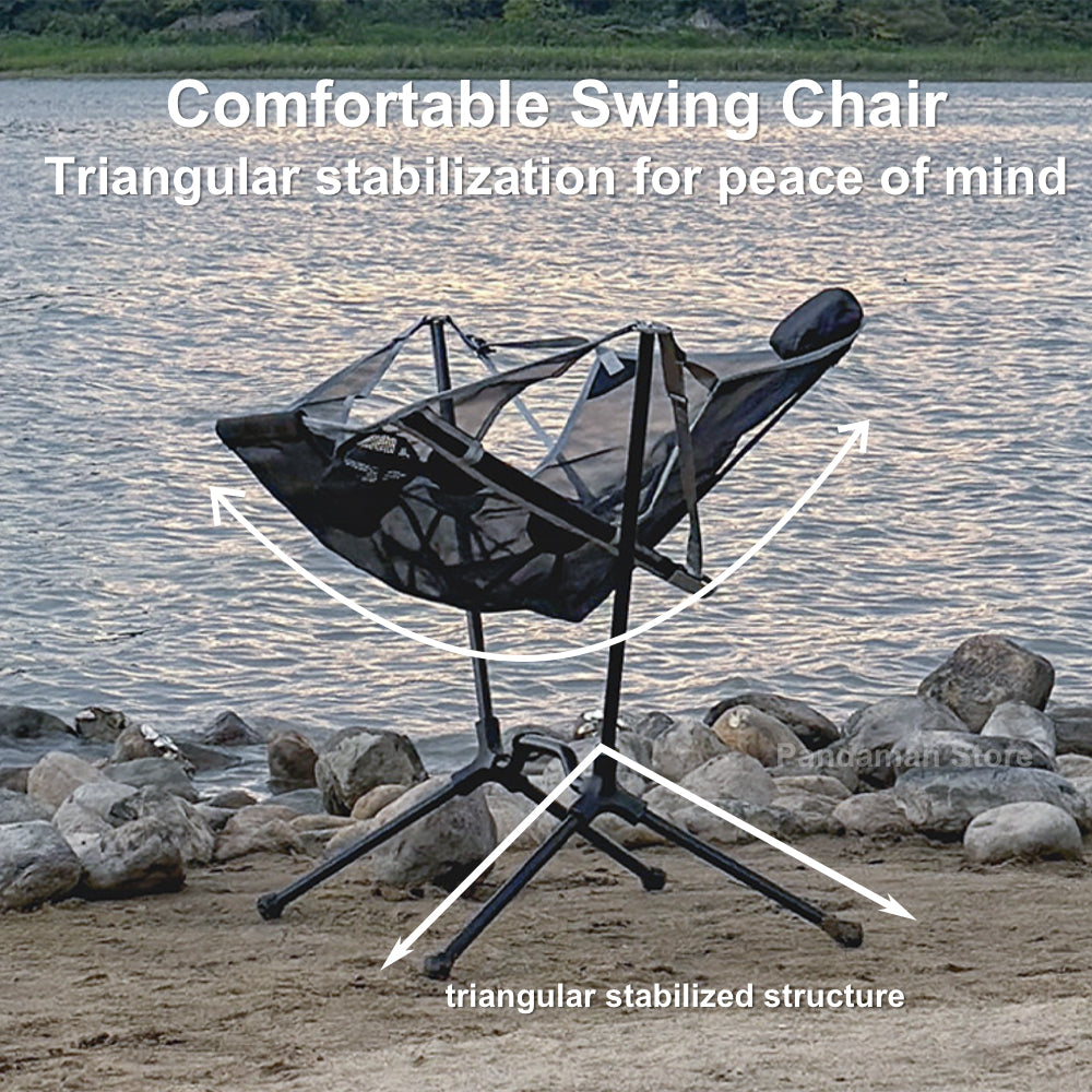 Lightweight Folding Camping Chair - Mesh Seat for Cool Comfort