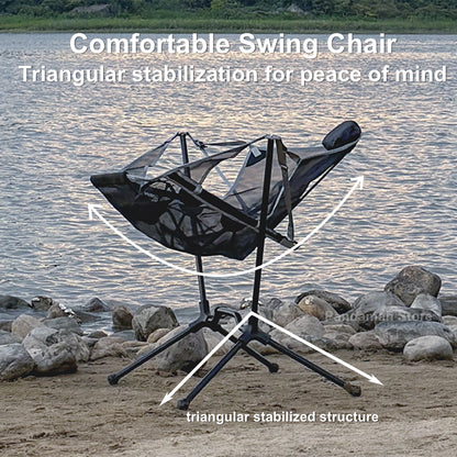 Lightweight Folding Camping Chair - Mesh Seat for Cool Comfort