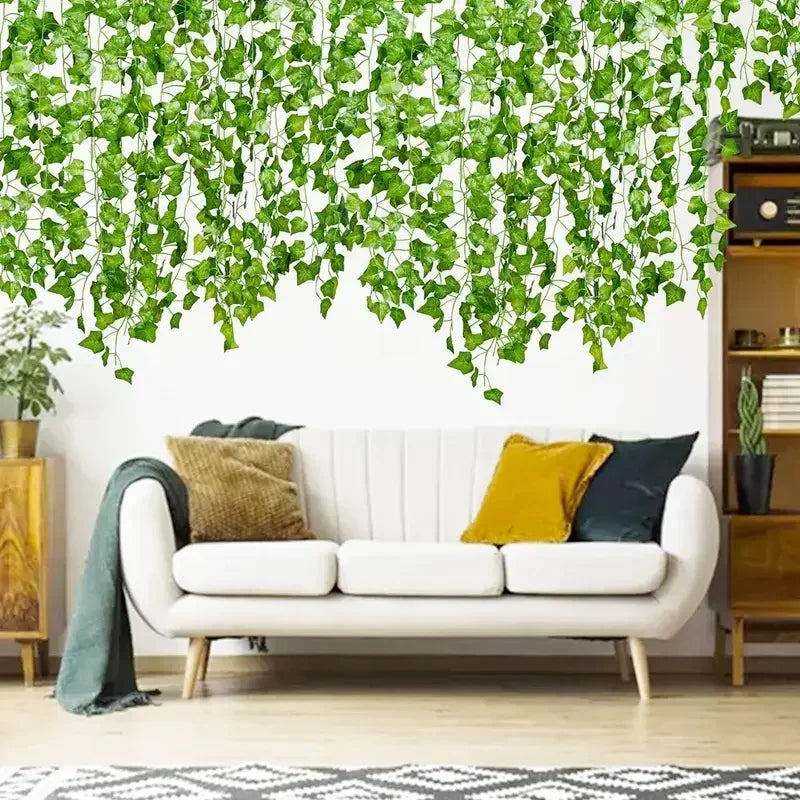 Fake Plants: Artificial Ivy Vine Garland - Lush Green Decor