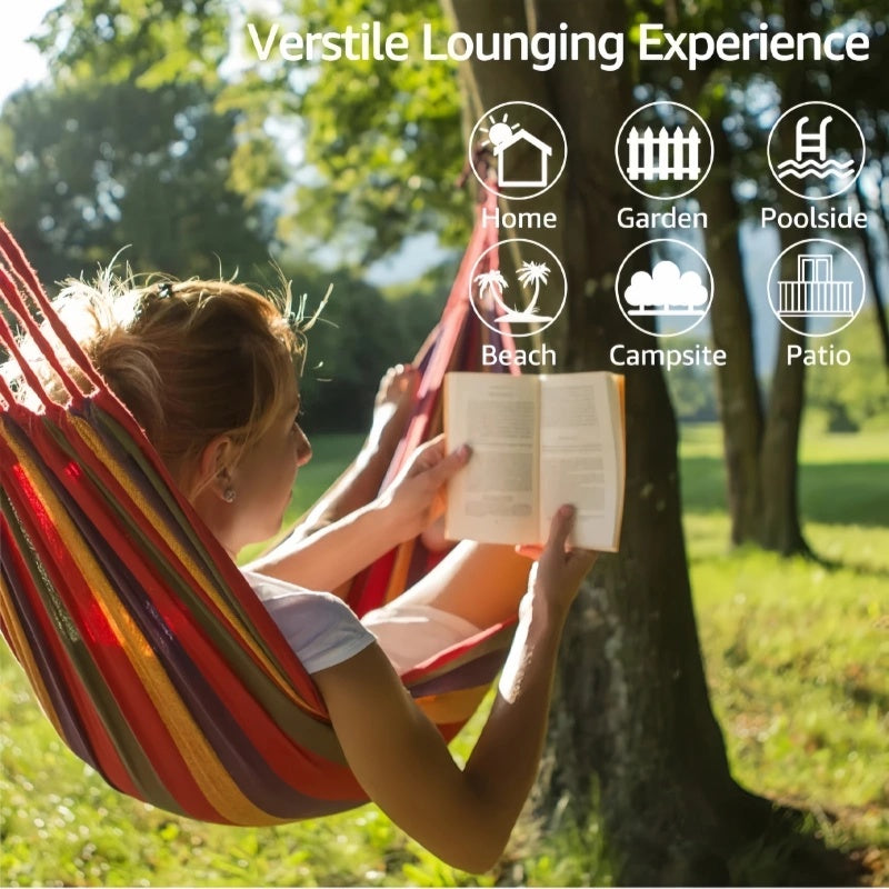 Outdoor Hammock: Double Hang Bed for Camping & Beach