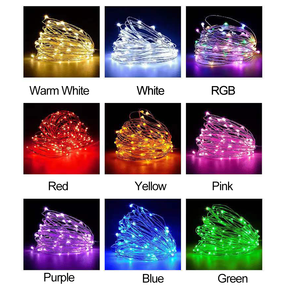 LED Copper Wire Fairy Lights - Waterproof Battery String